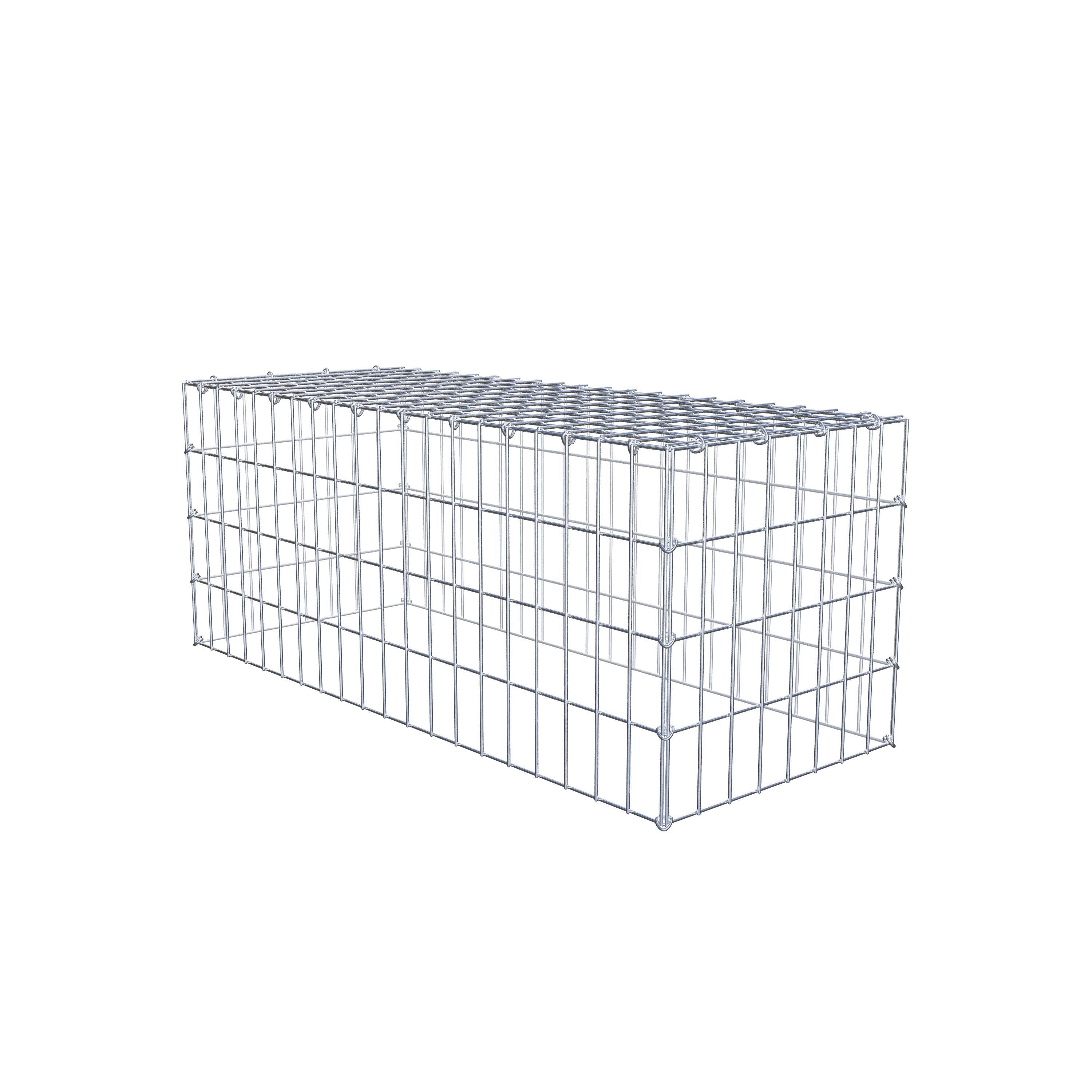 Mounted gabion type 3 100 cm x 40 cm x 40 cm (L x H x D), mesh size 5 cm x 10 cm, C-ring
