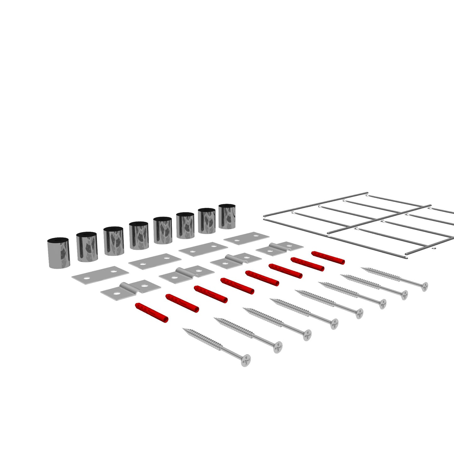 Grille décorative / treillis (matériel de montage inclus) Mailles 5 x 10 cm