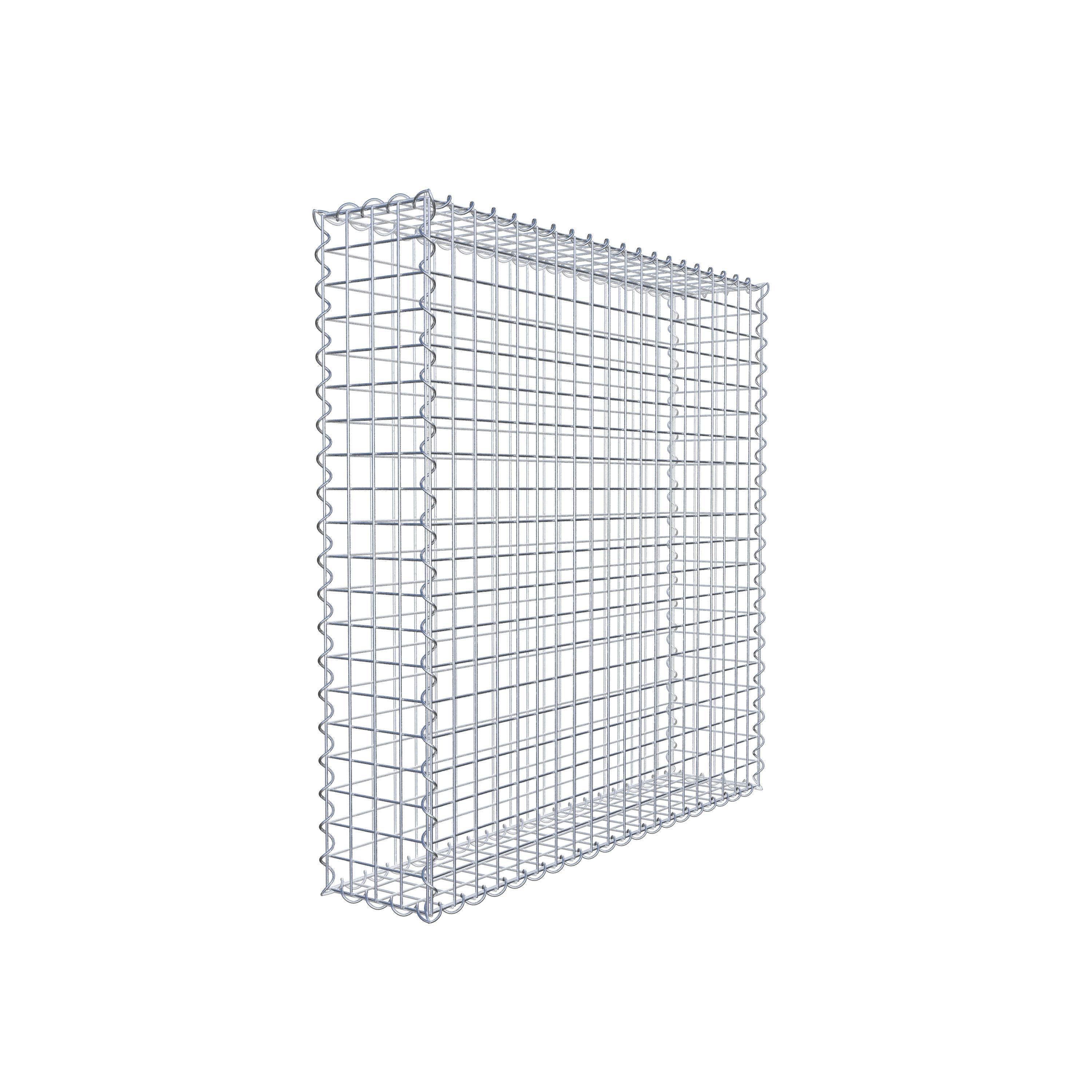 Set di 2 gabbioni 100 cm x 100 cm x 20 cm (L x H x P), maglia 5 x 5 cm, a spirale