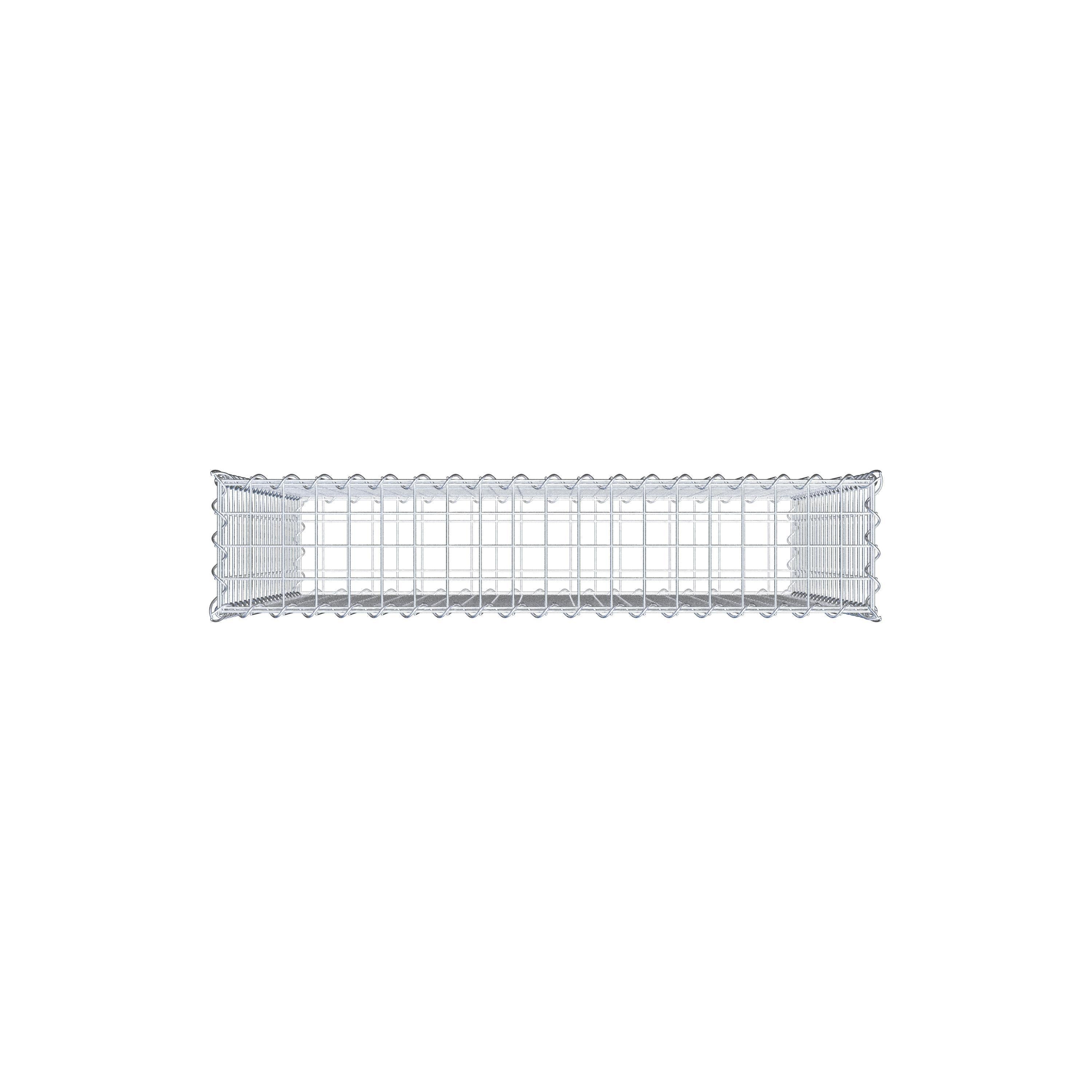 Set of 2 gabions 100 cm x 100 cm x 20 cm (L x H x D), mesh size 5 x 5 cm, spiral