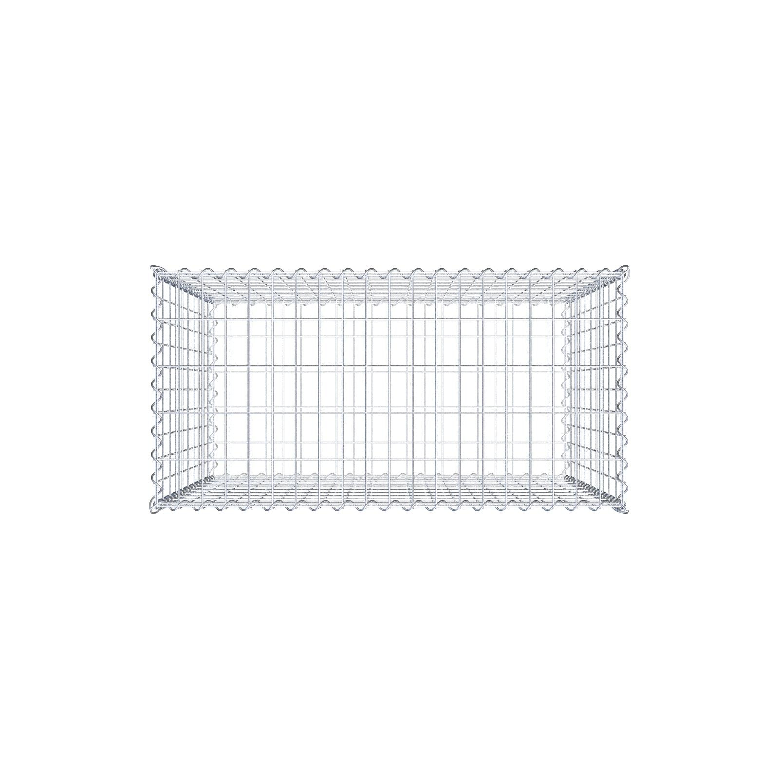 Set di 2 gabbioni 100 cm x 100 cm x 50 cm (L x H x P), maglia 5 x 10 cm, a spirale