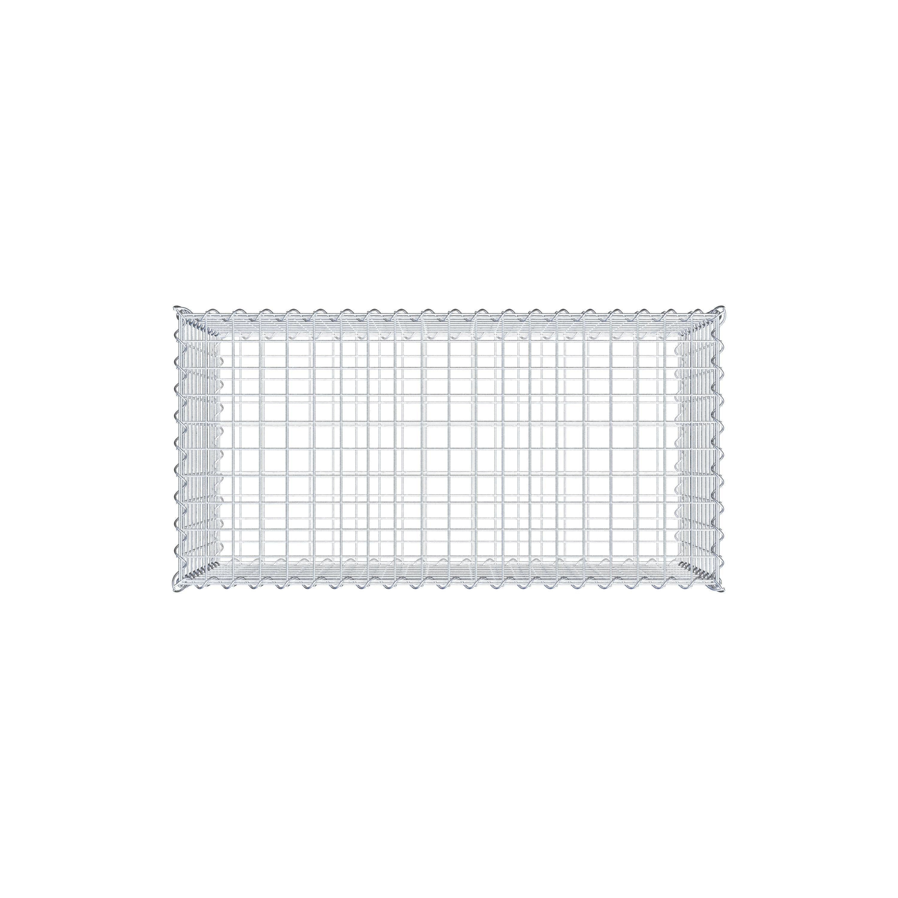 Set of 2 gabions 100 cm x 50 cm x 50 cm (L x H x D), mesh size 5 x 5 cm, spiral