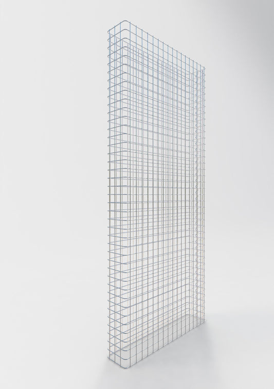 Comprimento da cerca de gabião 87 cm, altura 160 cm, profundidade 17 cm, tamanho da malha 5 x 5 cm