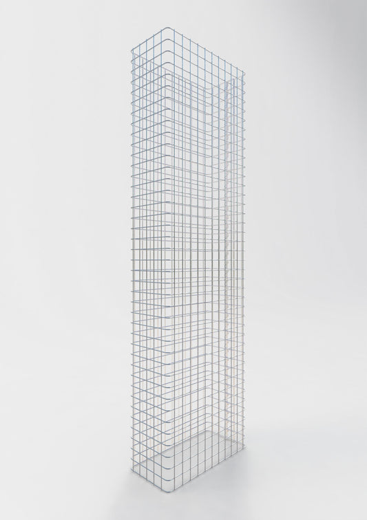 Comprimento da cerca de gabião 57 cm, altura 160 cm, profundidade 27 cm, tamanho da malha 5 x 5 cm