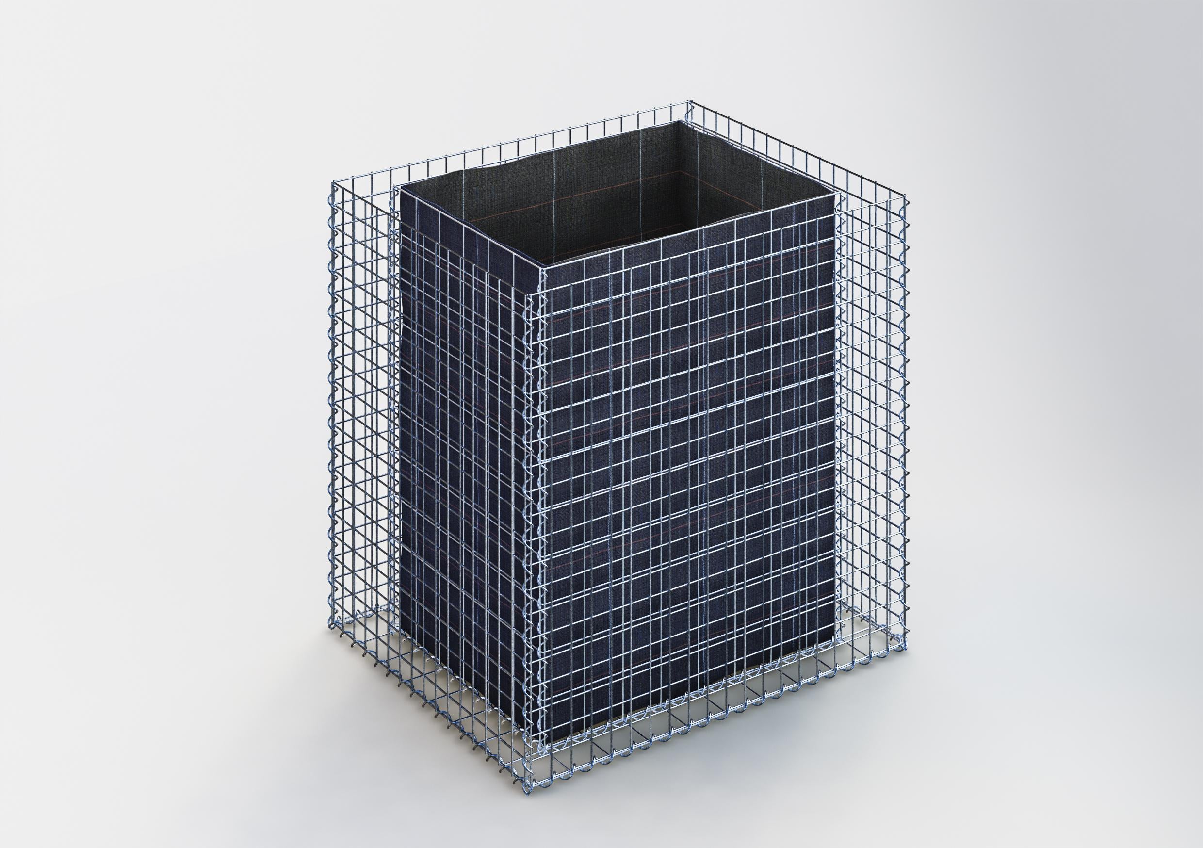 Højbed firkantet 100 cm x 100 cm x 80 cm (L x H x D), maskestørrelse 5 x 5 cm, vægtykkelse 10 cm