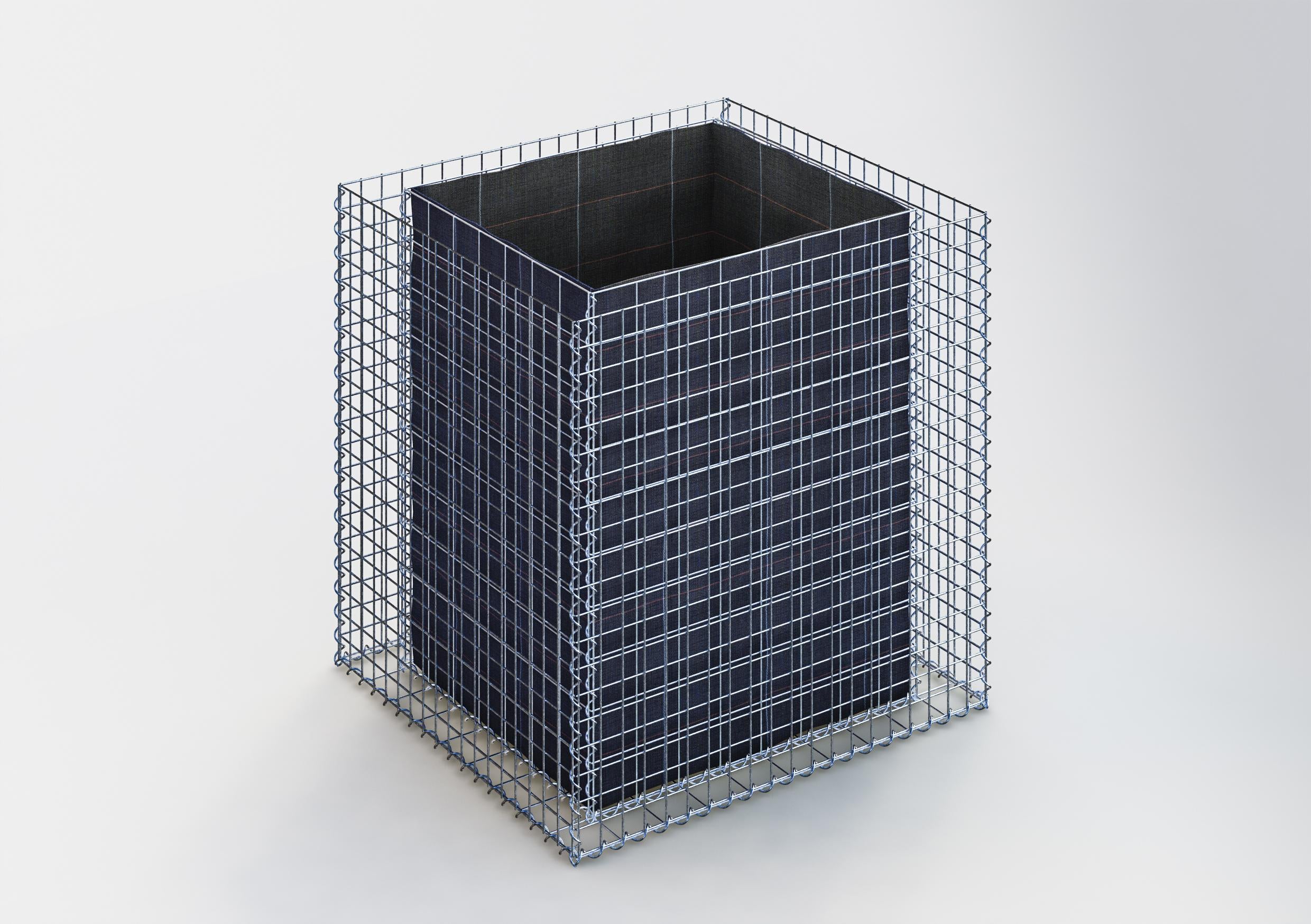 Raised bed square 100 cm x 100 cm x 90 cm (L x H x D), mesh size 5 x 5 cm, wall thickness 10 cm