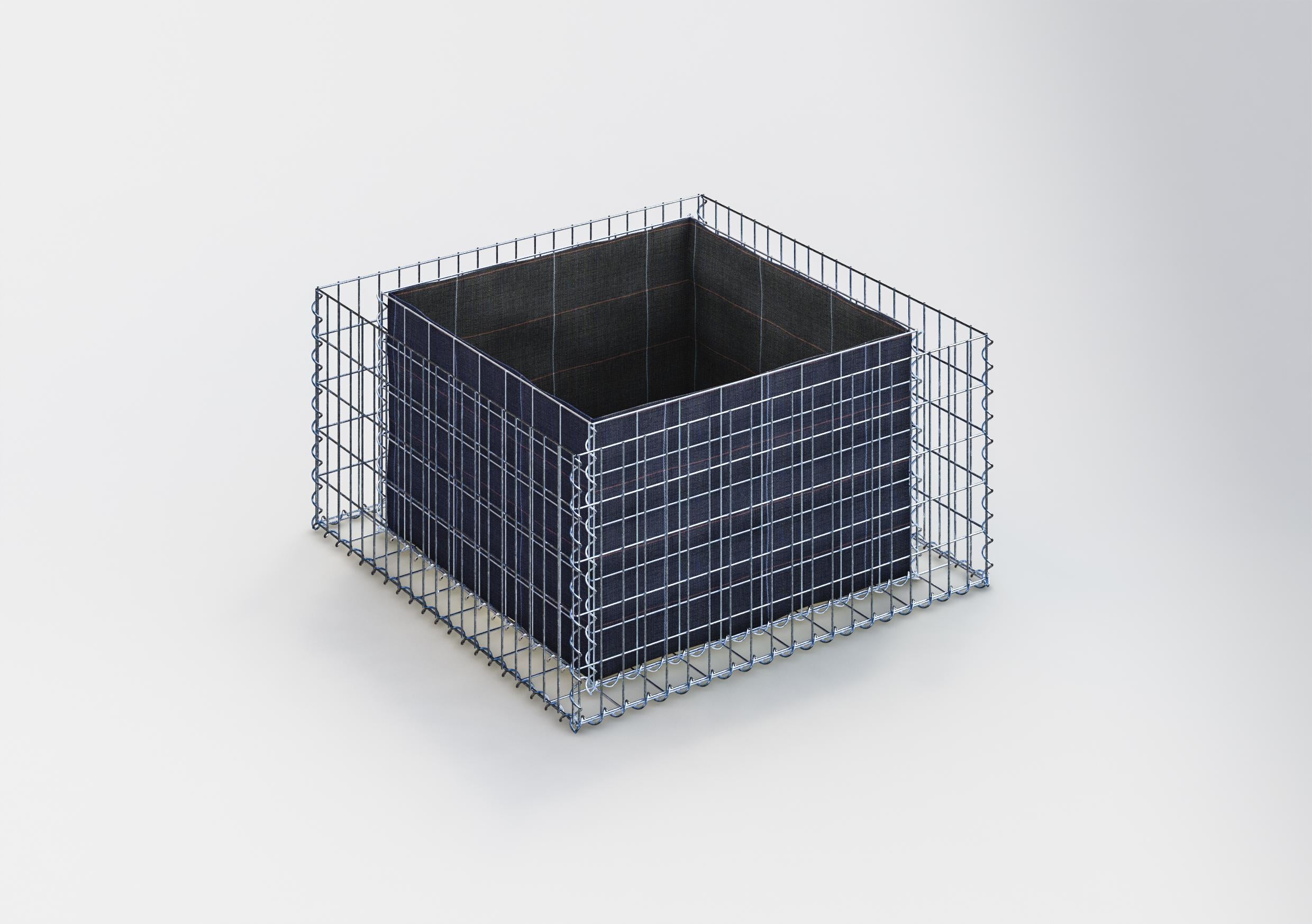 Rechthoekig verhoogd bed 100 cm x 50 cm x 100 cm (L x H x D), maaswijdte 5 x 10 cm, wanddikte 10 cm