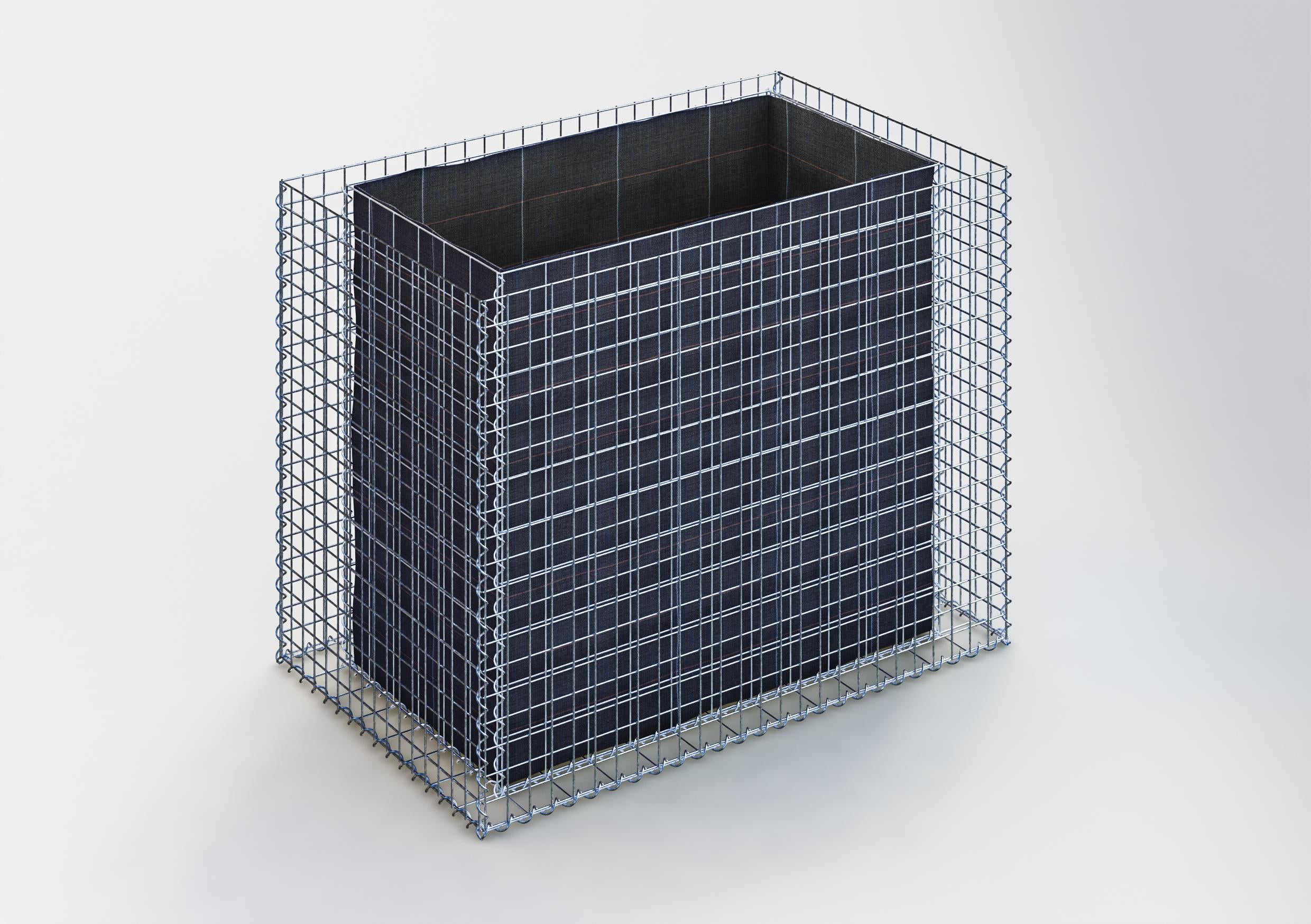 Rechthoekig verhoogd bed 130 cm x 100 cm x 80 cm (L x H x D), maaswijdte 5 x 5 cm, wanddikte 10 cm