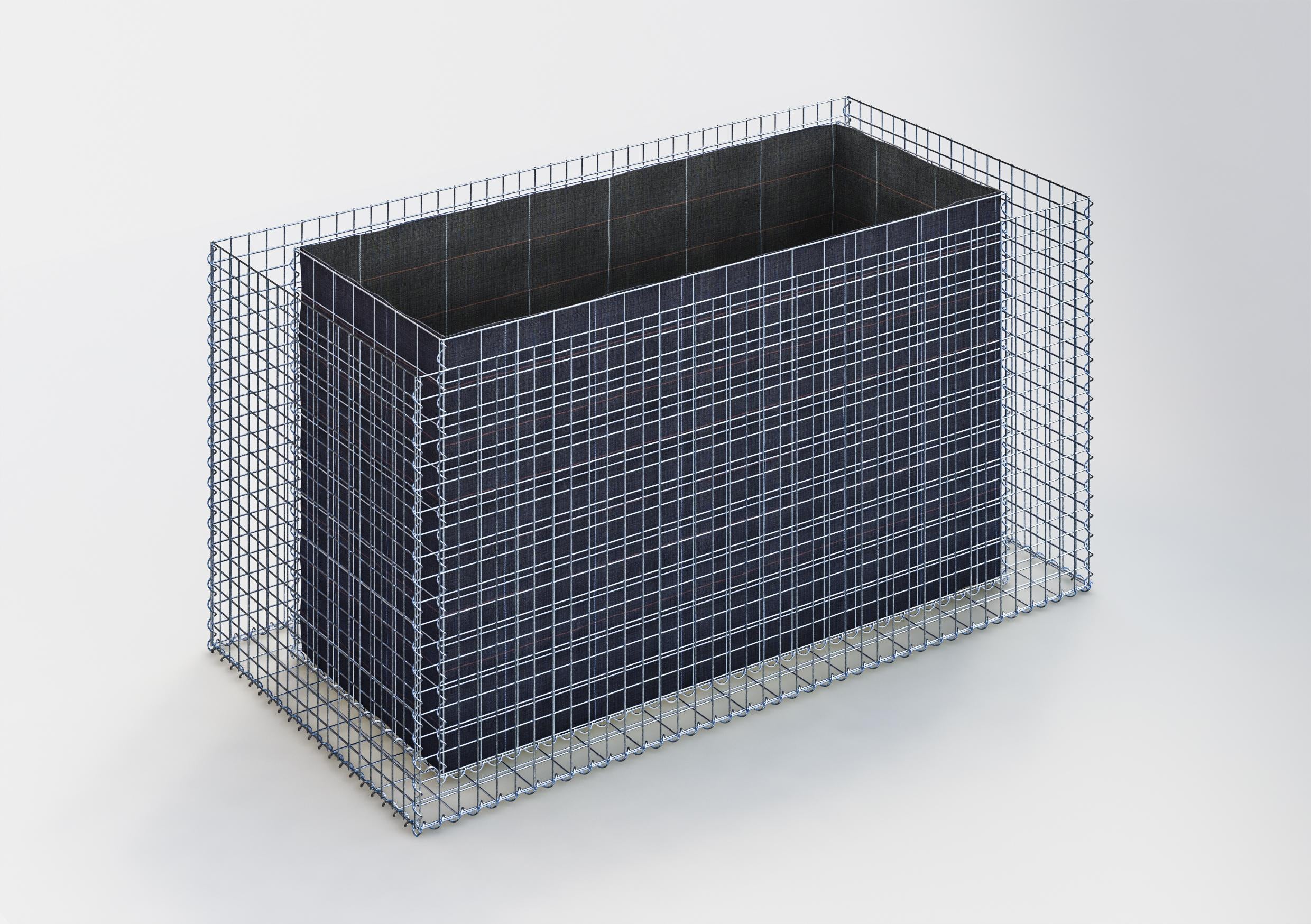 Raised bed square 200 cm x 100 cm x 100 cm (L x H x D), mesh size 5 x 5 cm, wall thickness 15 cm