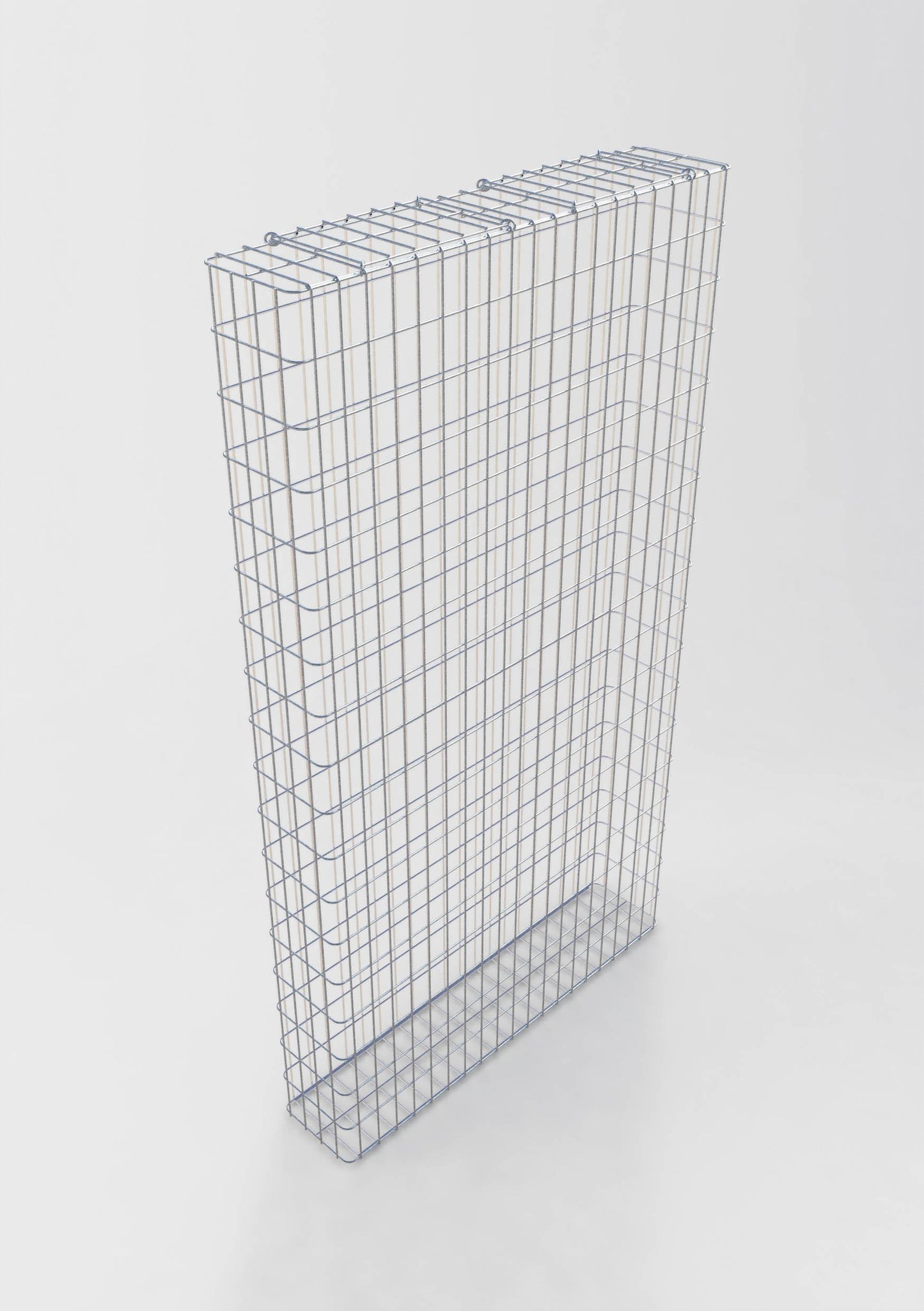 Varmförzinkad gabion 102 cm x 182 cm x 22 cm, maskstorlek 5 cm x 10 cm, försvetsad