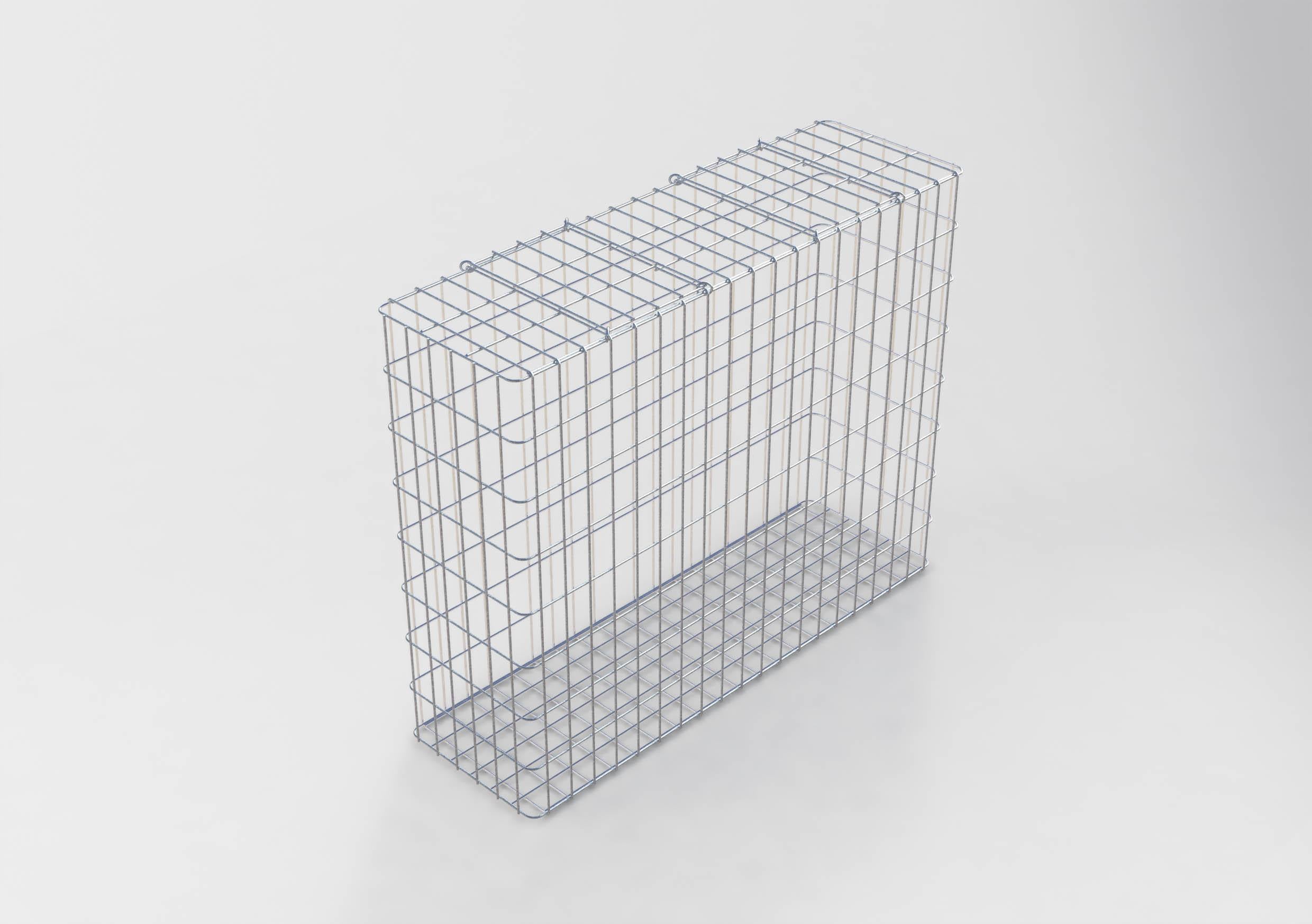 Thermisch verzinkte schanskorf 102 cm x 82 cm x 32 cm, maaswijdte 5 cm x 10 cm, volledig gelast
