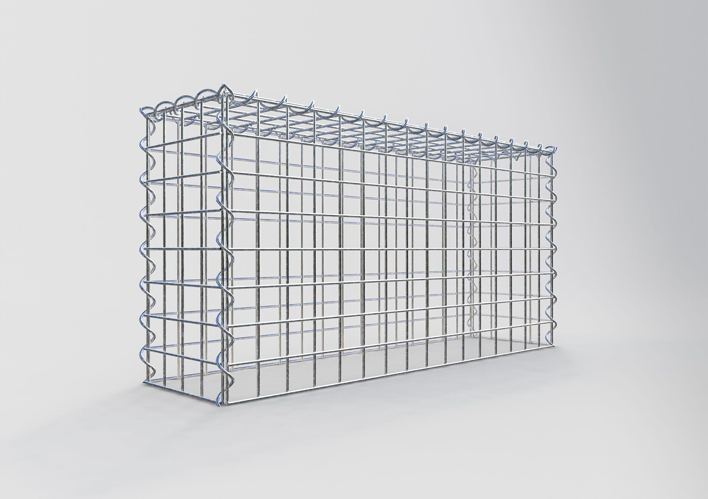 Add-on schanskorf type 3 80 cm x 40 cm x 20 cm (L x H x D), maaswijdte 5 cm x 5 cm, spiraalvormig