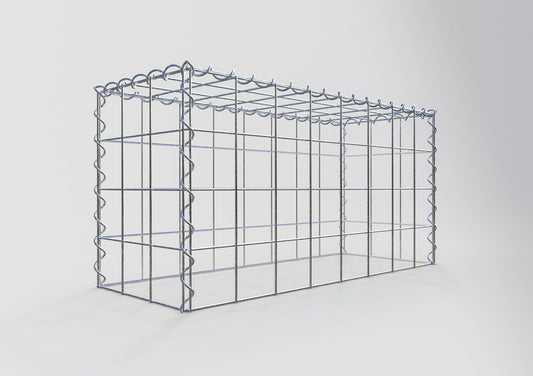 Gabion rapporté type 3 80 cm x 40 cm x 30 cm (L x H x P), mailles 10 cm x 10 cm, spirale