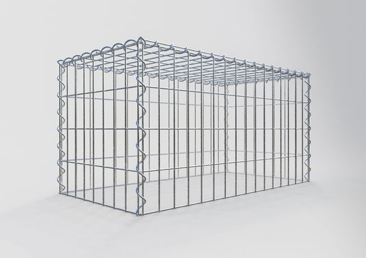 Gabion rapporté type 3 80 cm x 40 cm x 40 cm (L x H x P), mailles 5 cm x 10 cm, spirale