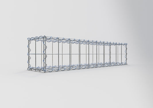 Gabion 100 cm x 20 cm x 20 cm (L x H x D), maskstorlek 10 cm x 10 cm, spiral