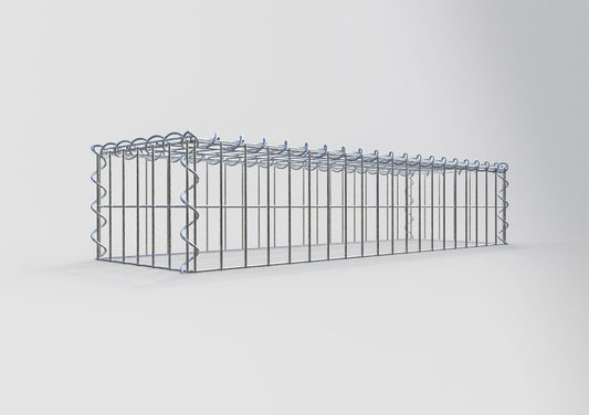 Add-on schanskorf type 3 100 cm x 20 cm x 30 cm (L x H x D), maaswijdte 5 cm x 10 cm, spiraalvormig