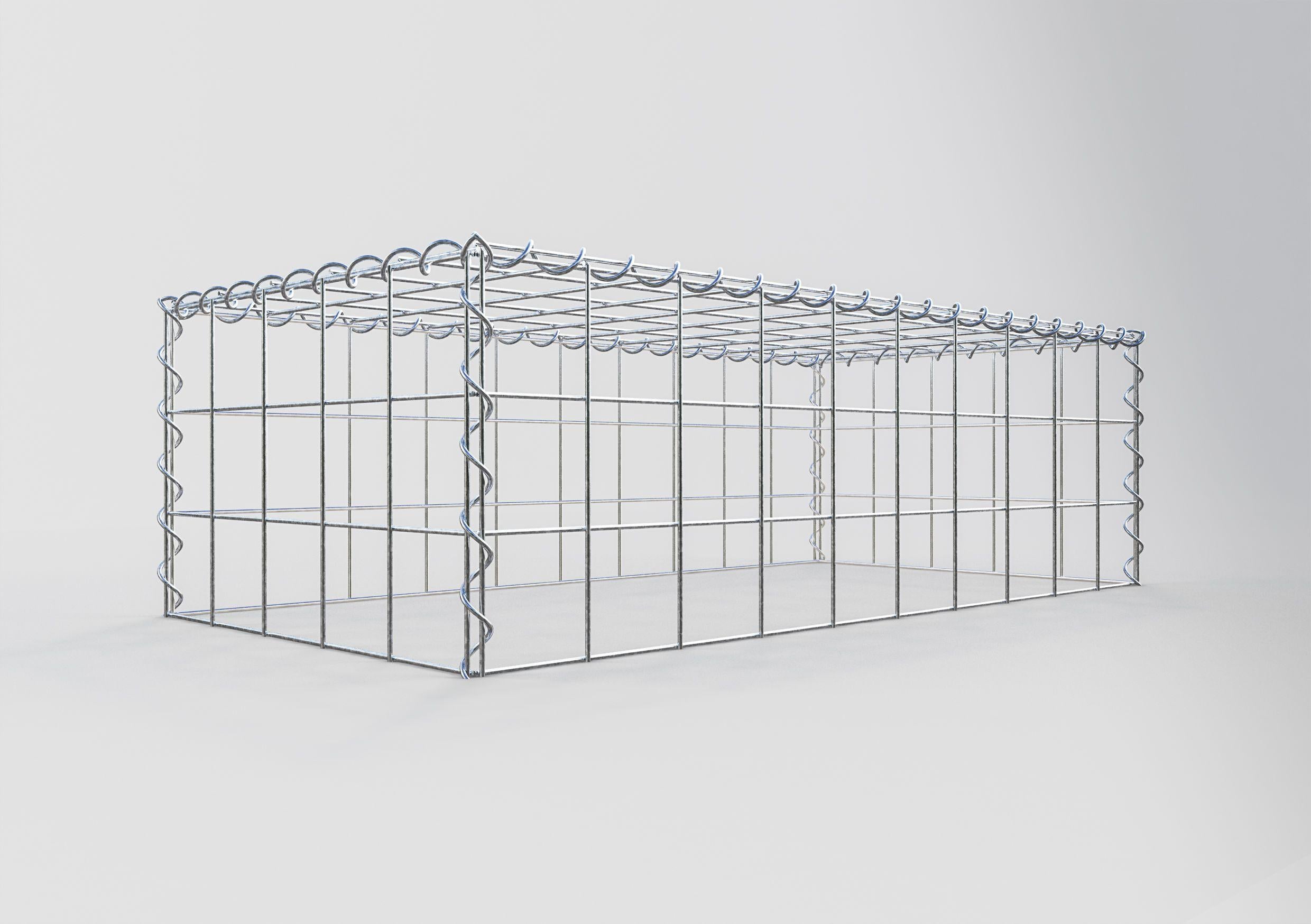 Grown-on gabion type 3 100 cm x 30 cm x 50 cm (L x H x D), mesh size 10 cm x 10 cm, spiral