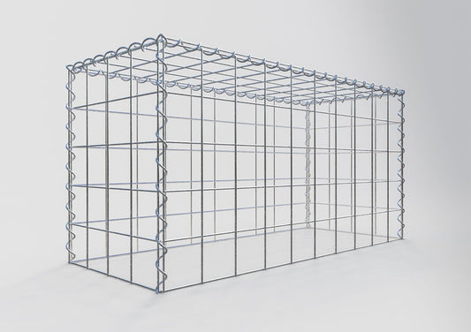 Grown-on gabion type 3 100 cm x 50 cm x 40 cm (L x H x D), mesh size 10 cm x 10 cm, spiral