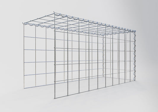 Gabião tipo 4 100 cm x 50 cm x 40 cm (C x A x P), malhagem 10 cm x 10 cm, espiral