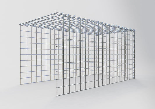 Gabião Tipo 4 100 cm x 50 cm x 50 cm (C x A x P), malhagem 5 cm x 5 cm, espiral