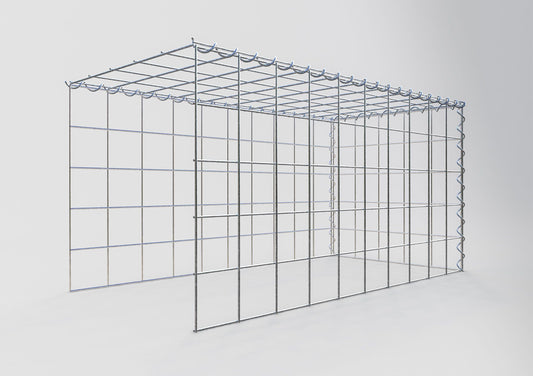 Gabião tipo 4 100 cm x 50 cm x 50 cm (C x A x P), malhagem 10 cm x 10 cm, espiral