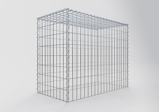 Opvokset gabion type 3 100 cm x 80 cm x 50 cm (L x H x D), maskestørrelse 5 cm x 10 cm, spiral