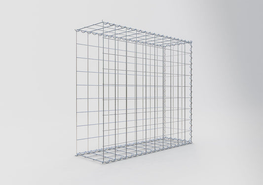 Gabion rapporté type 2 100 cm x 90 cm x 30 cm (L x H x P), mailles 10 cm x 10 cm, spirale