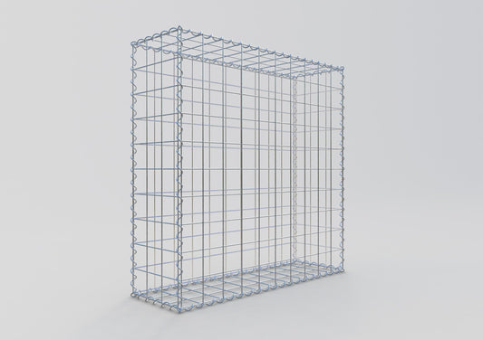Gabion 100 cm x 100 cm x 30 cm (L x H x D), maskstorlek 10 cm x 10 cm, spiral