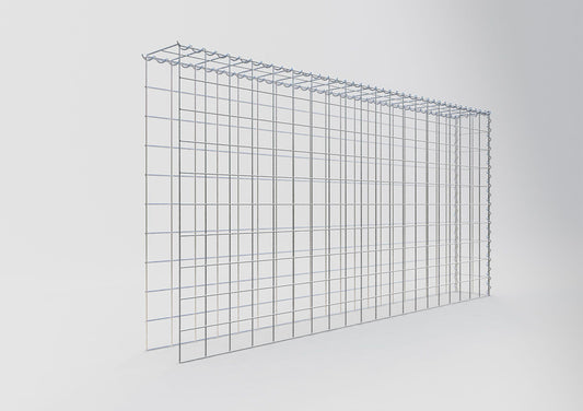 Gabião tipo 4 200 cm x 100 cm x 20 cm (C x A x P), malhagem 10 cm x 10 cm, espiral