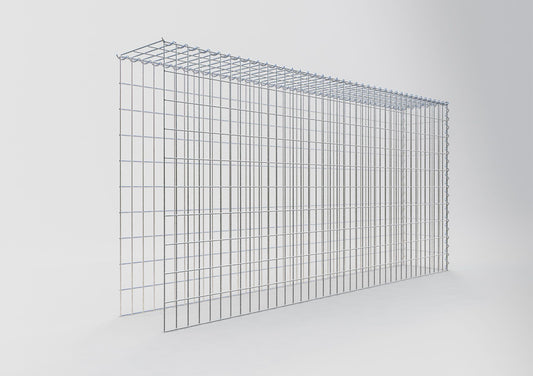 Gabião tipo 4 200 cm x 100 cm x 30 cm (C x A x P), malhagem 5 cm x 10 cm, espiral