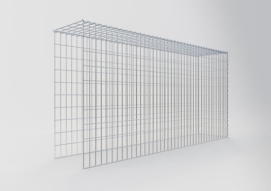 Gabião Tipo 4 200 cm x 100 cm x 40 cm (C x A x P), malhagem 5 cm x 10 cm, espiral