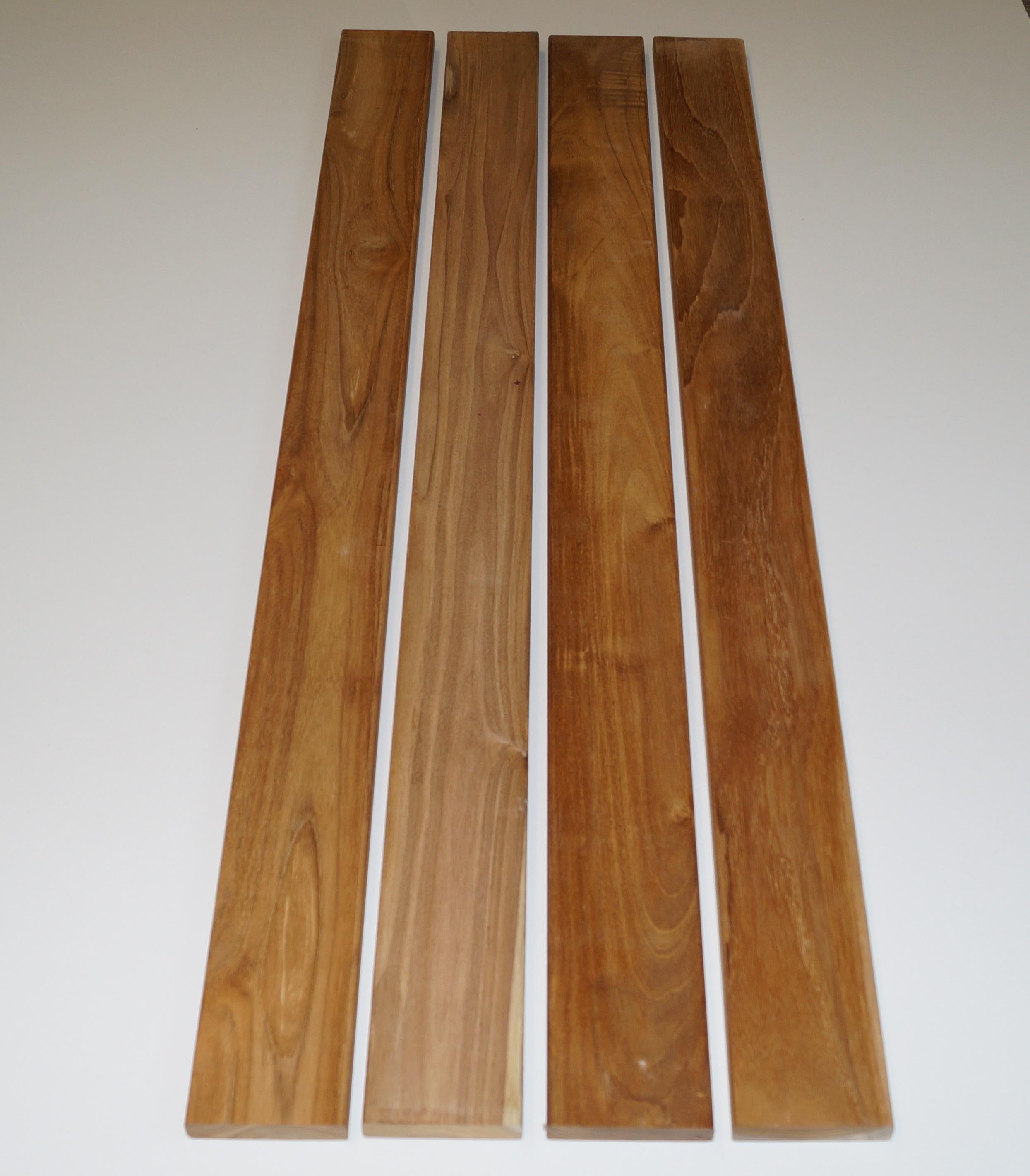 Banco de jardín 102 x 50 x 32 cm TEAK MW 5 x 5 cm, galvanizado en caliente