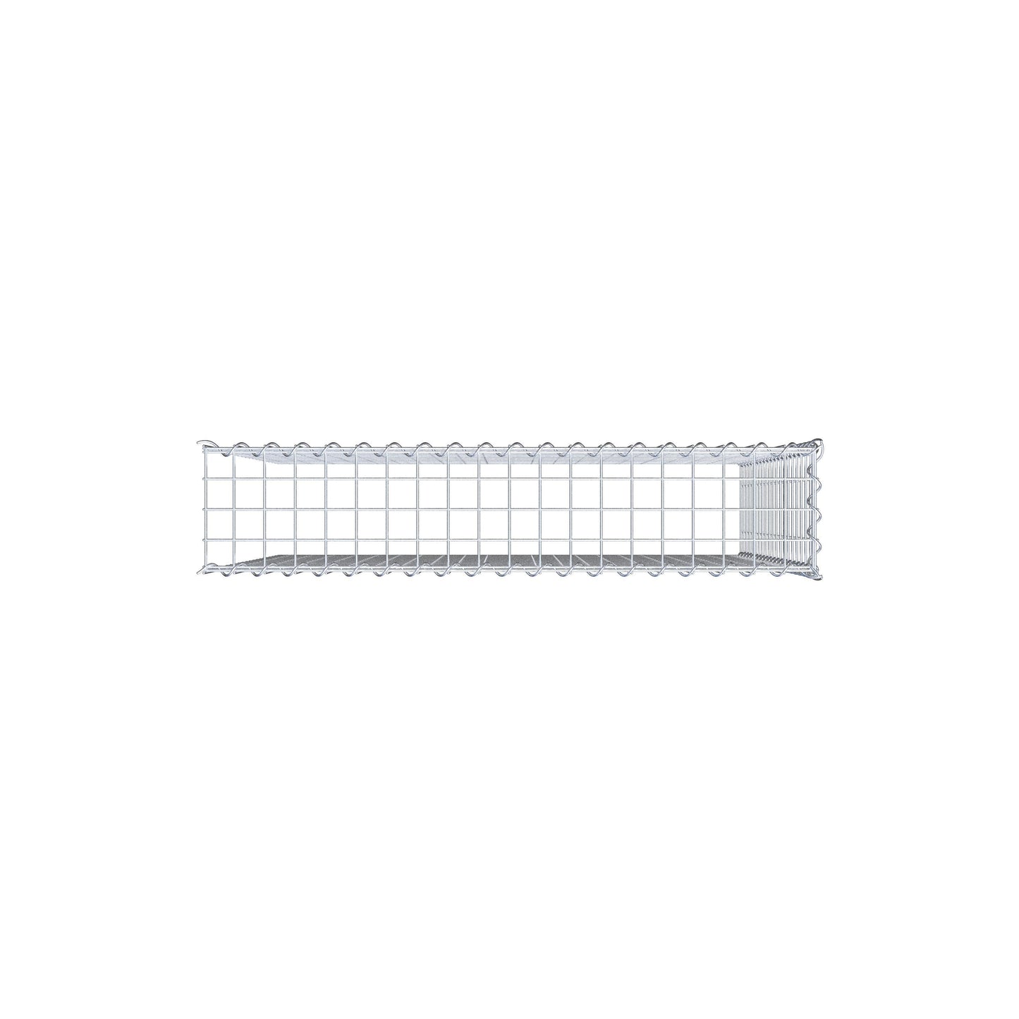 Add-on schanskorf type 4 100 cm x 100 cm x 20 cm (L x H x D), maaswijdte 5 cm x 5 cm, spiraalvormig