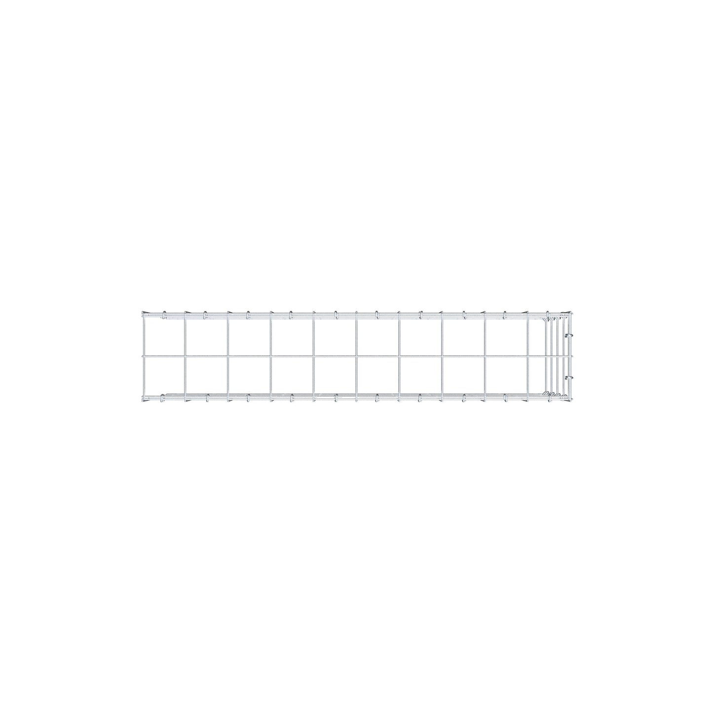 Opzetpaal type 4 100 cm x 40 cm x 20 cm (L x H x D), maaswijdte 10 cm x 10 cm, C-ring