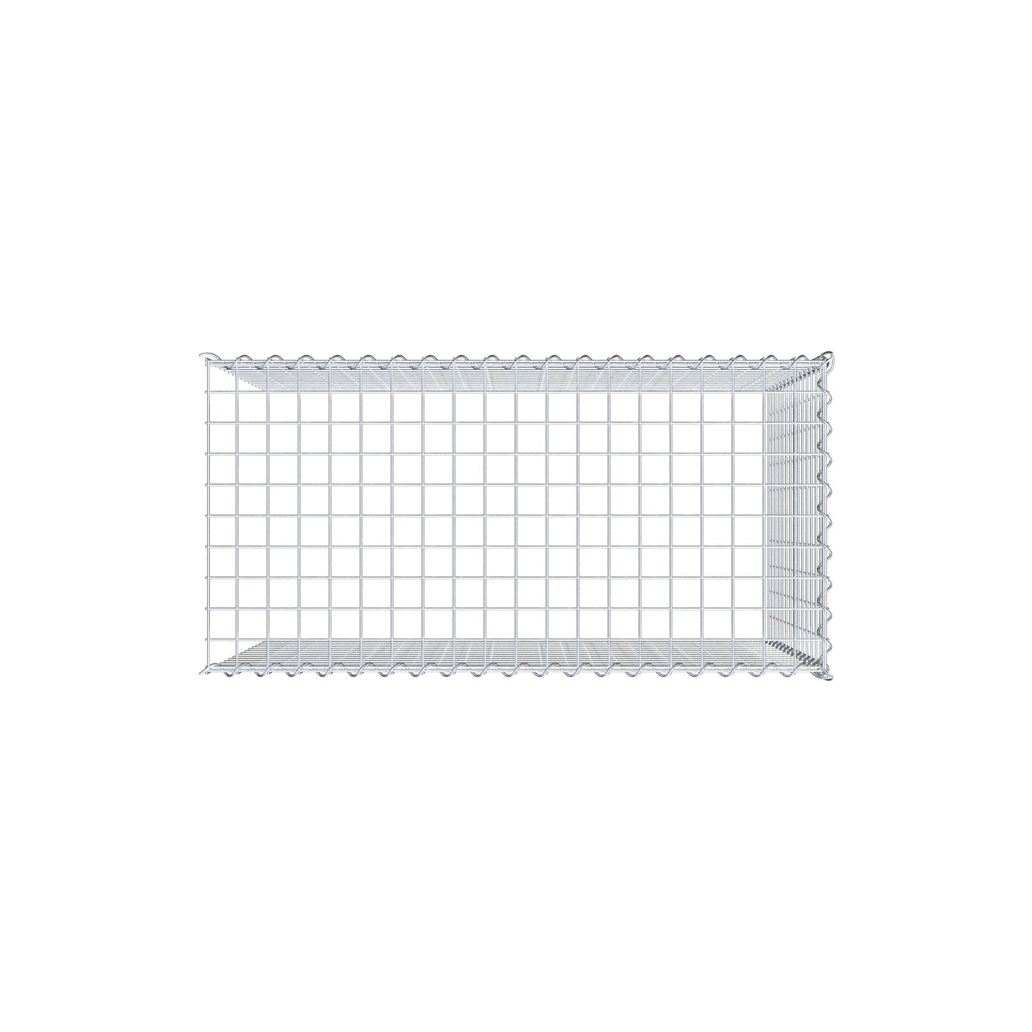 Add-on schanskorf type 4 100 cm x 70 cm x 50 cm (L x H x D), maaswijdte 5 cm x 5 cm, spiraalvormig