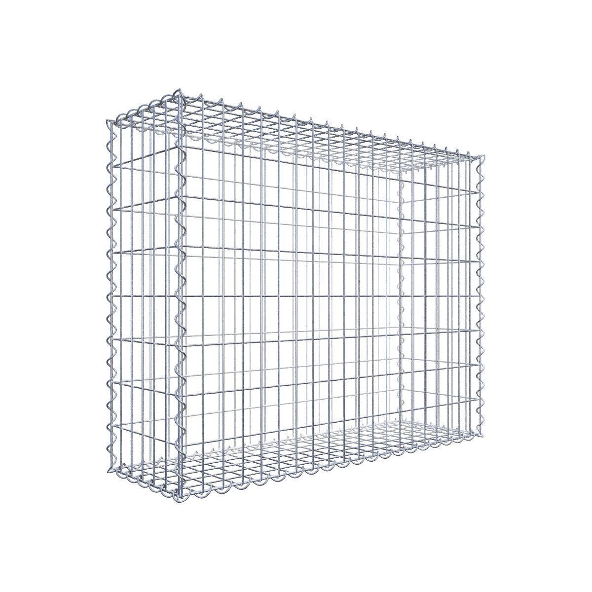 Juego económico 2x gaviones 100 cm x 80 cm x 30 cm (L x A x P), luz de malla 5 cm x 10 cm, en espiral