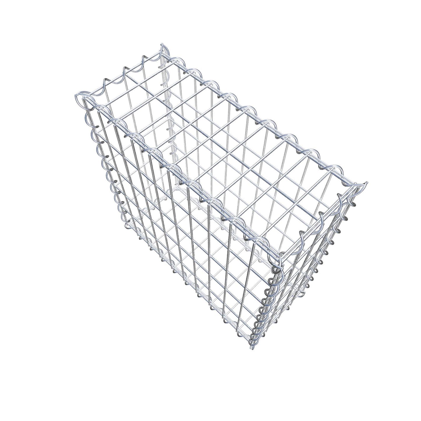 Gabione 50 cm x 50 cm x 20 cm (L x H x T), Maschenweite 5 cm x 10 cm, Spirale