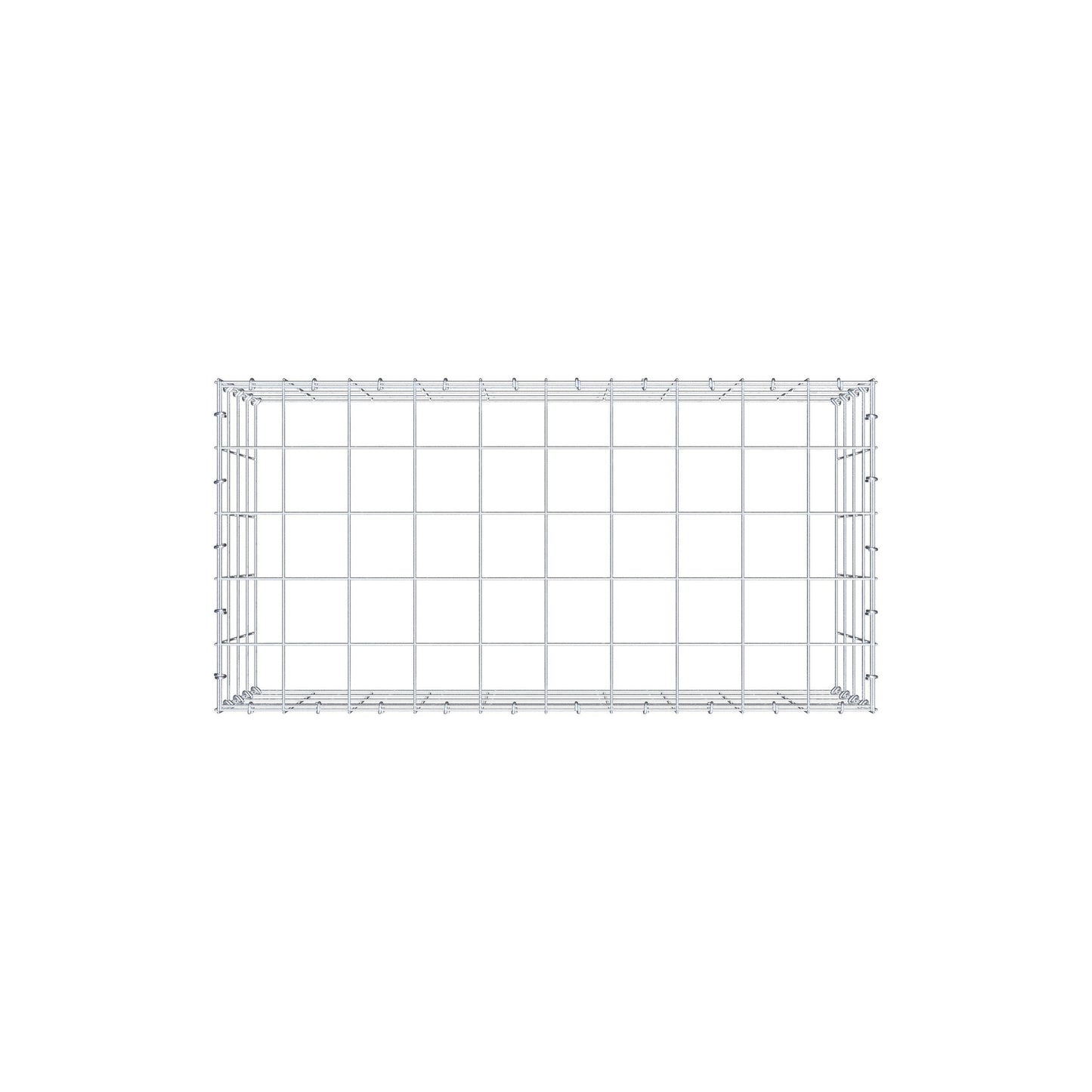 Anbaugabione Typ 3 100 cm x 40 cm x 50 cm (L x H x T), Maschenweite 10 cm x 10 cm, C-Ring