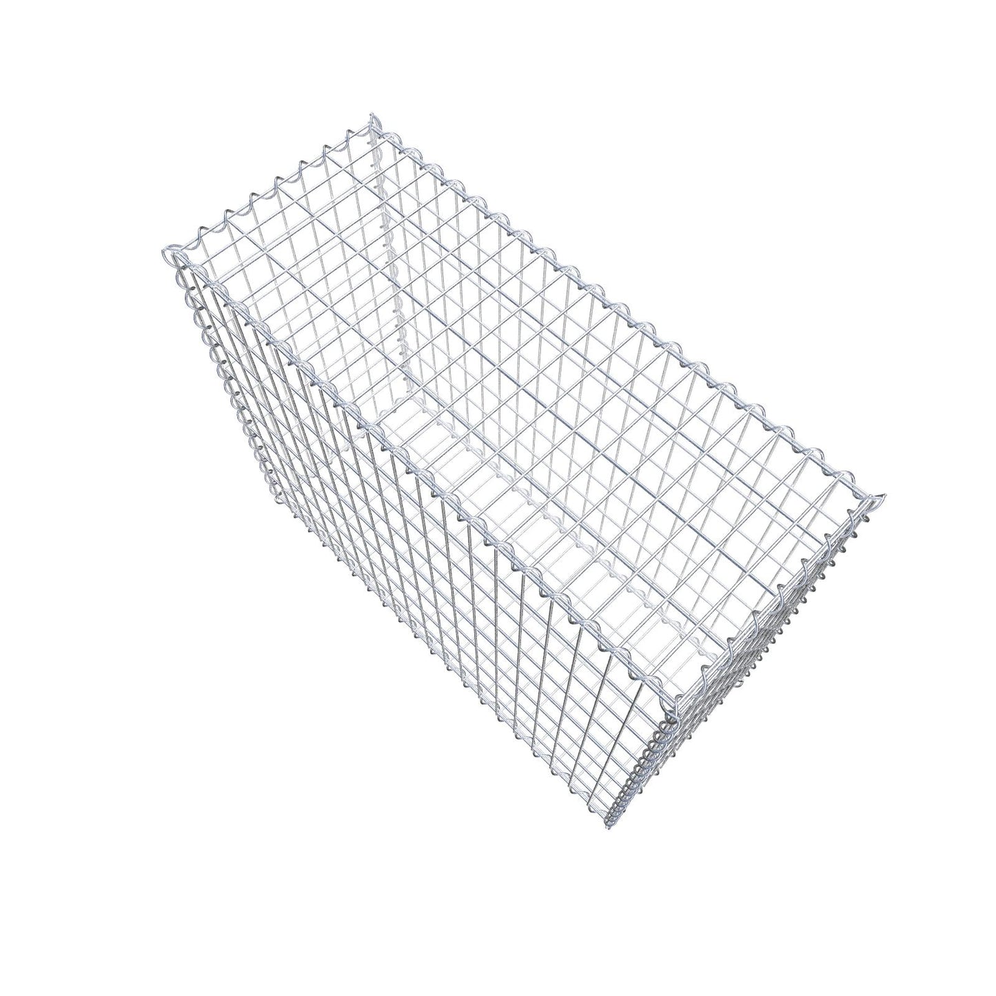 Gabião 100 cm x 80 cm x 40 cm (C x A x P), malhagem 5 cm x 10 cm, espiral
