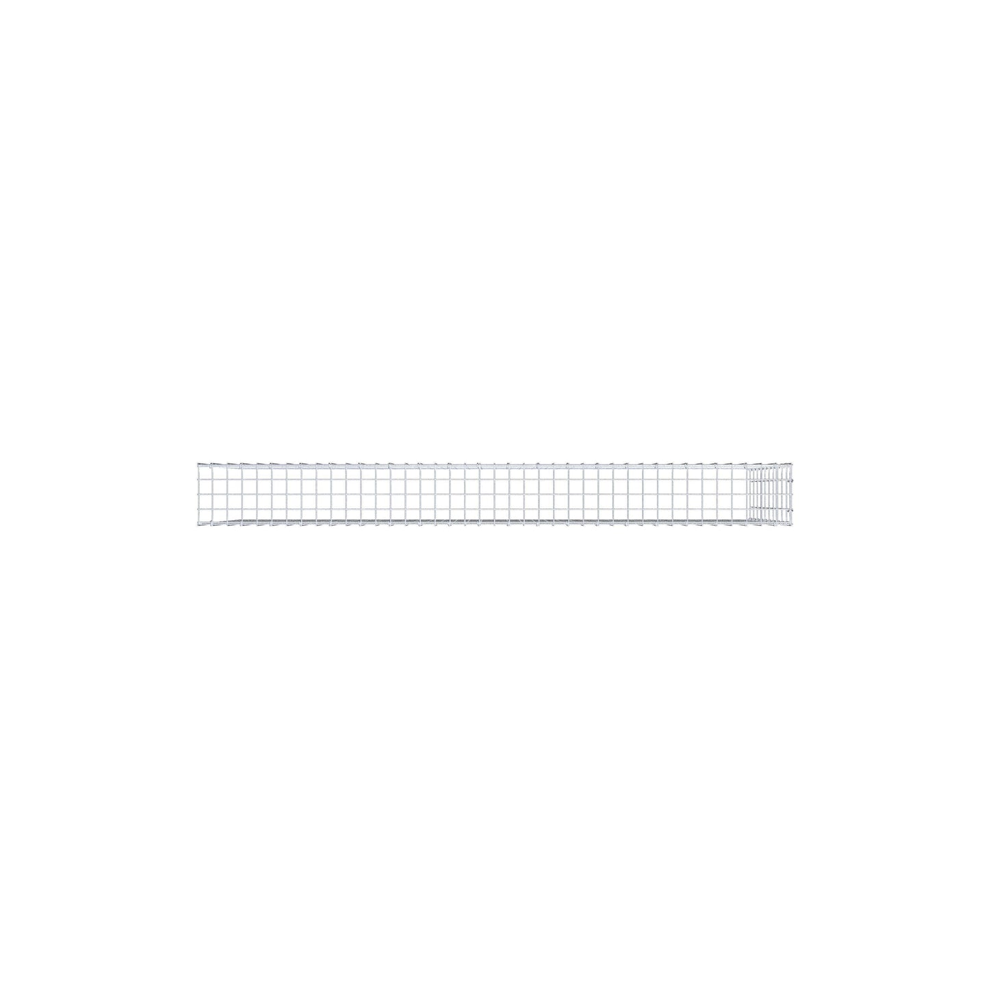 Opbouw schanskorf type 4 200 cm x 100 cm x 20 cm (L x H x D), maaswijdte 5 cm x 10 cm, C-ring