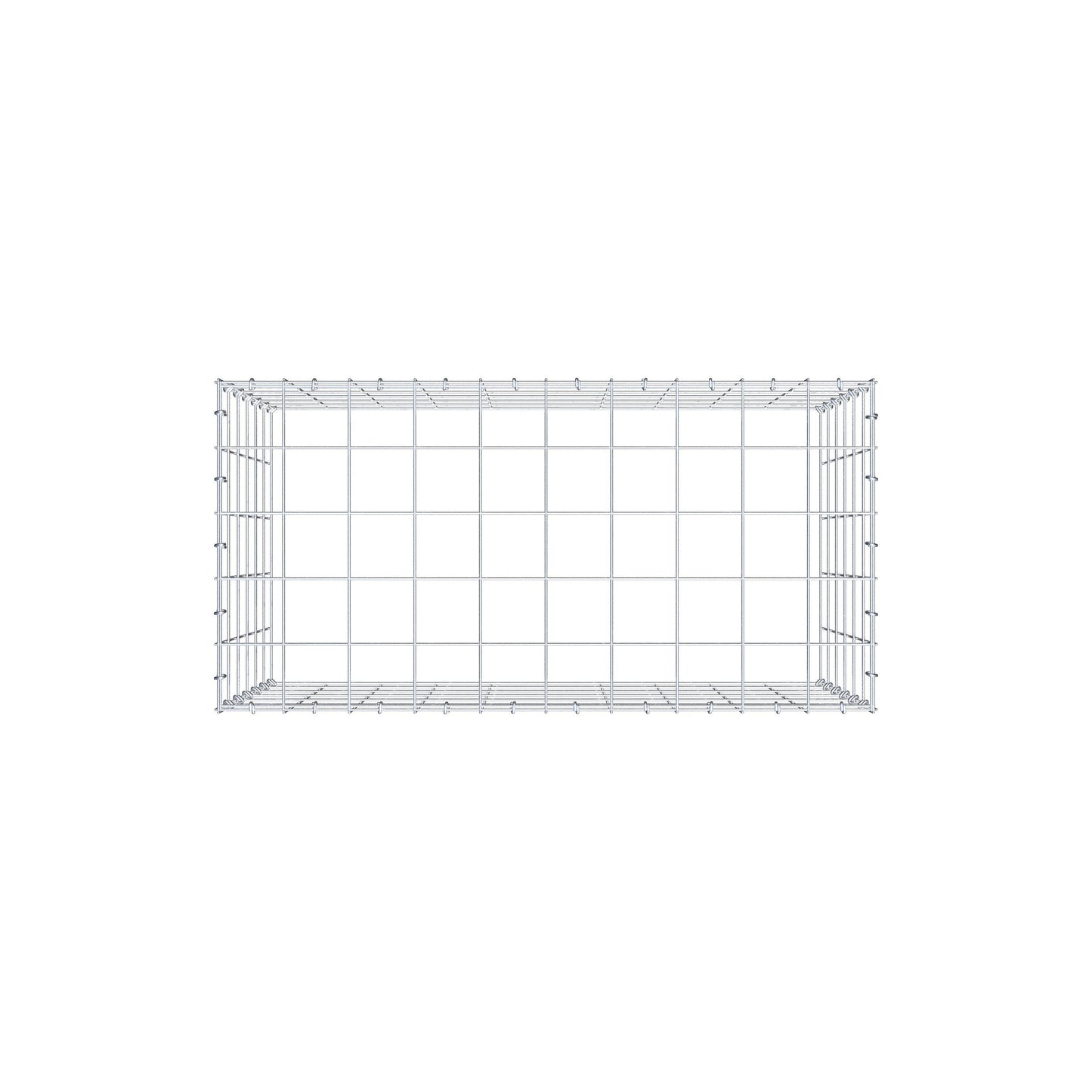 Gavión complementario de tipo 3 100 cm x 60 cm x 50 cm (L x A x P), malla 10 cm x 10 cm, anillo en C