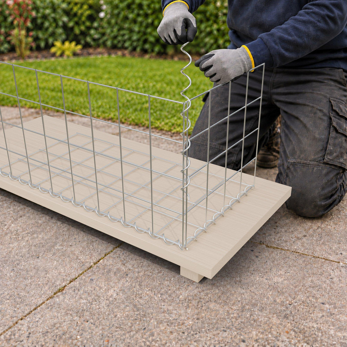 Gabbione 80 cm x 40 cm x 40 cm (L x H x P), maglia 10 cm x 10 cm, spirale
