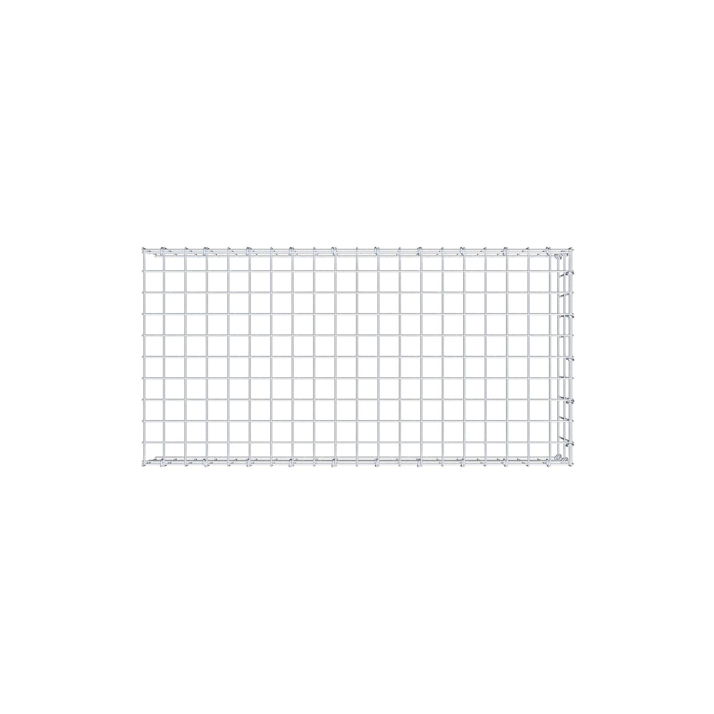 Gabião Tipo 4 100 cm x 20 cm x 50 cm (C x A x P), malhagem 5 cm x 10 cm, anel C