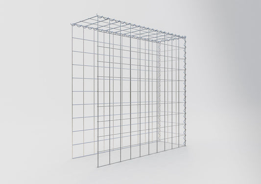 Grown-on gabion type 4 100 cm x 100 cm x 30 cm (L x H x D), mesh size 10 cm x 10 cm, spiral