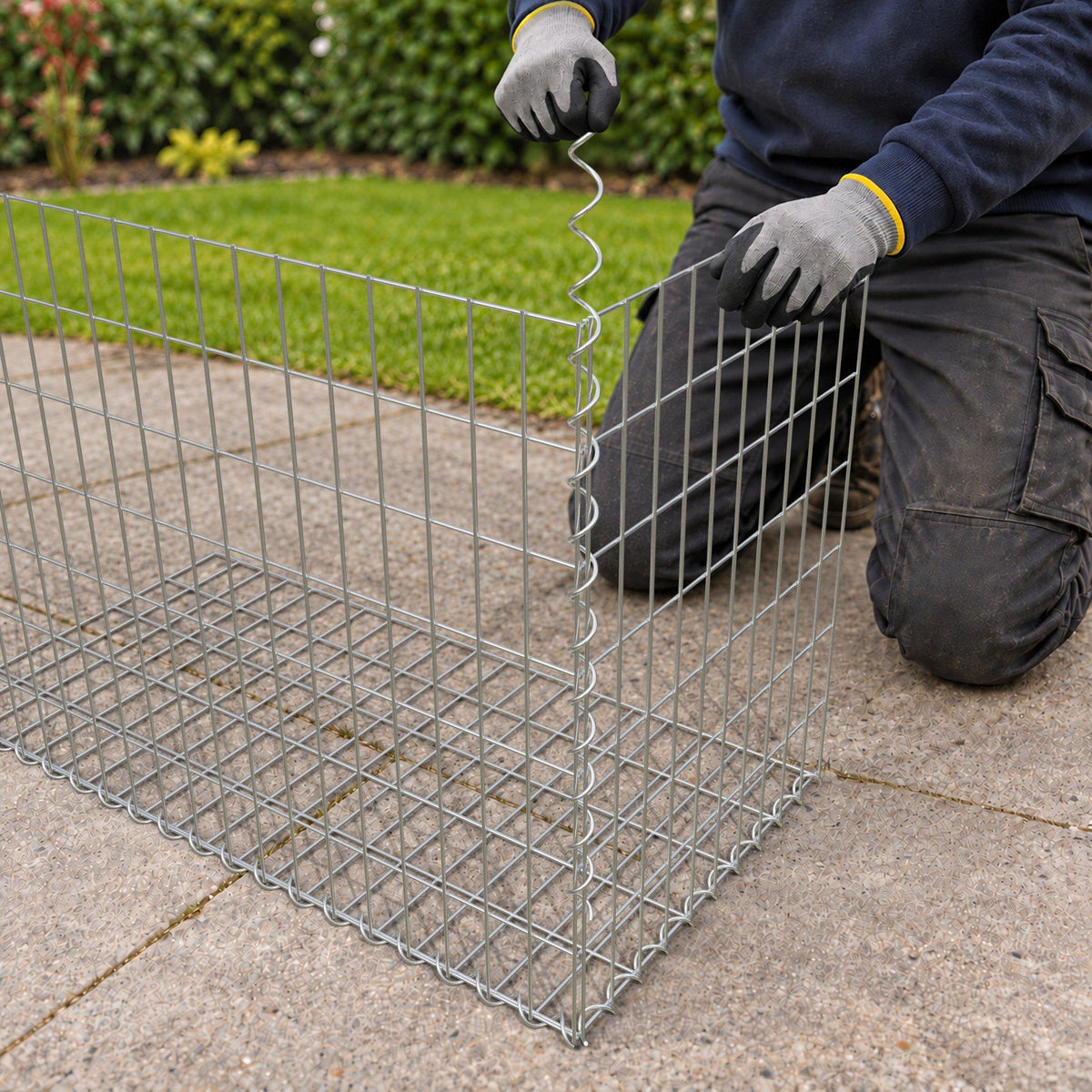 Gabion 100 cm x 70 cm x 50 cm (L x H x P), mailles 5 cm x 10 cm, spirale