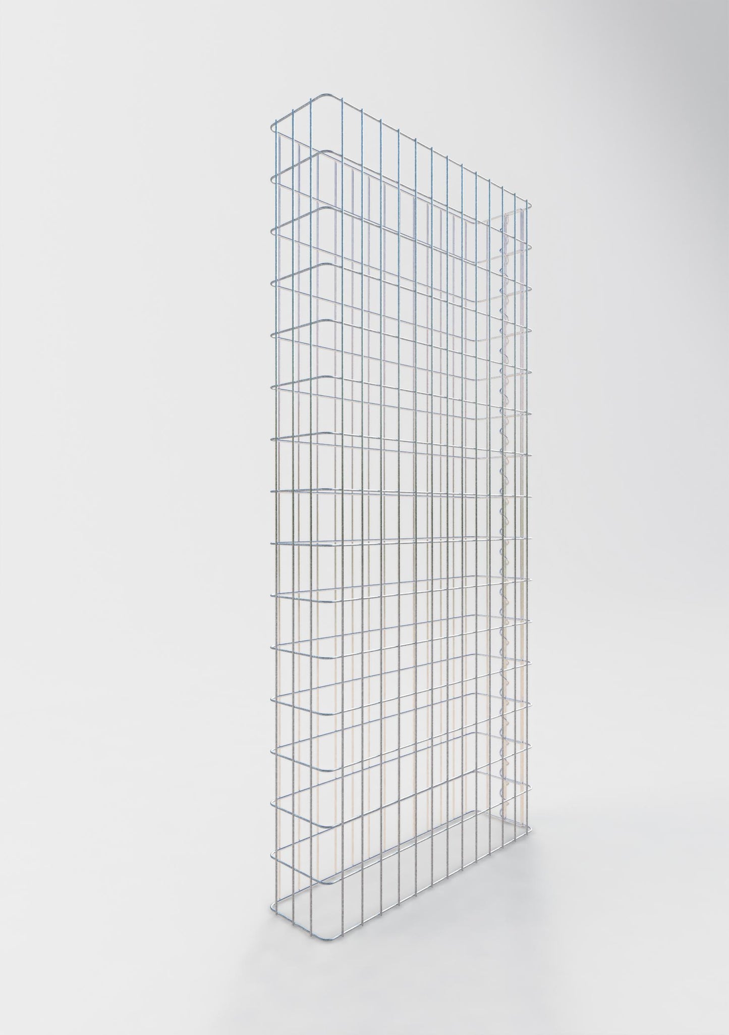 Recinzione in gabbioni lunghezza 67 cm, altezza 160 cm, profondità 17 cm, maglia 5 x 10 cm