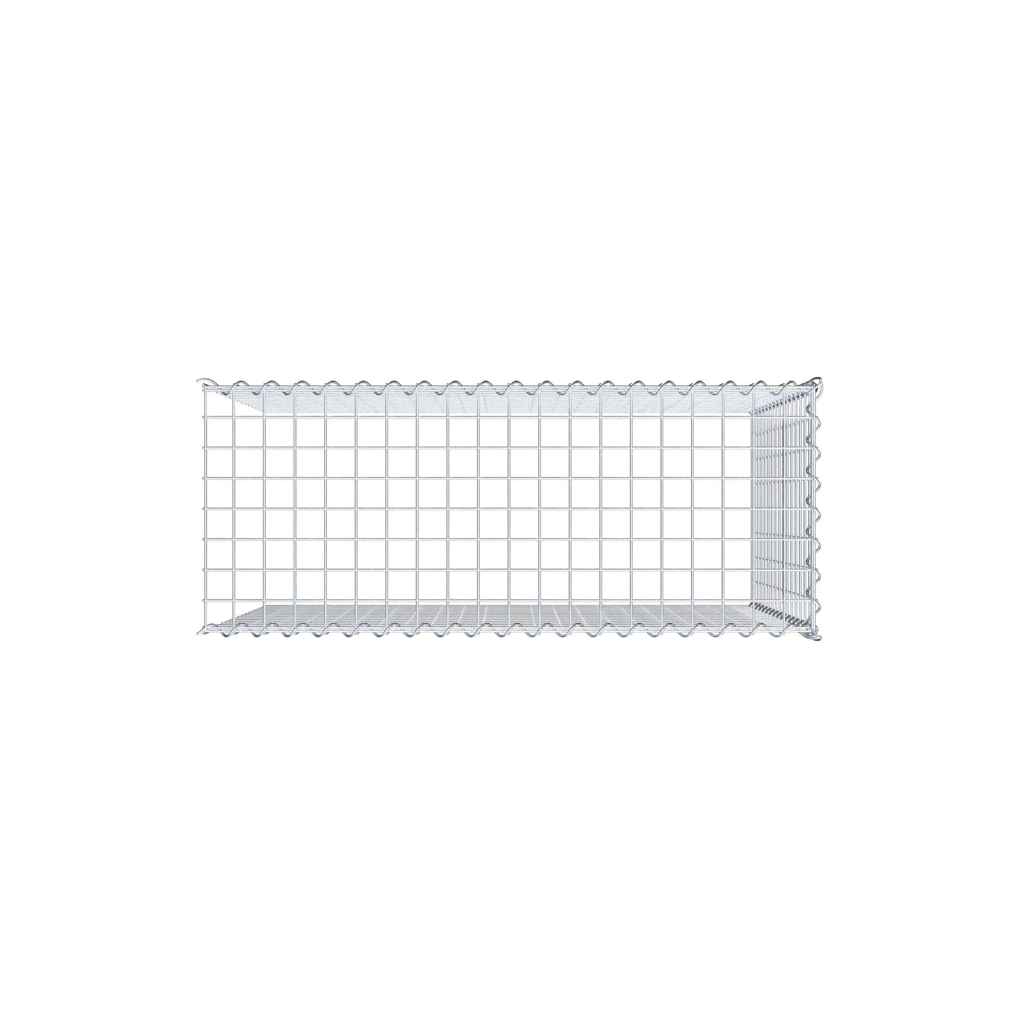 Add-on schanskorf type 4 100 cm x 80 cm x 40 cm (L x H x D), maaswijdte 5 cm x 5 cm, spiraalvormig