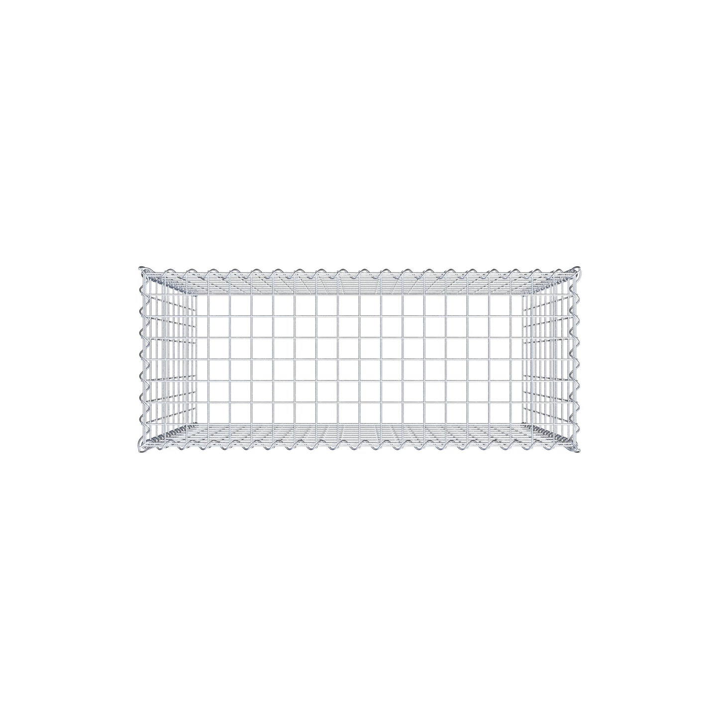 Gabbione aggiuntivo tipo 3 100 cm x 100 cm x 40 cm (L x H x P), dimensione maglia 5 cm x 10 cm, a spirale