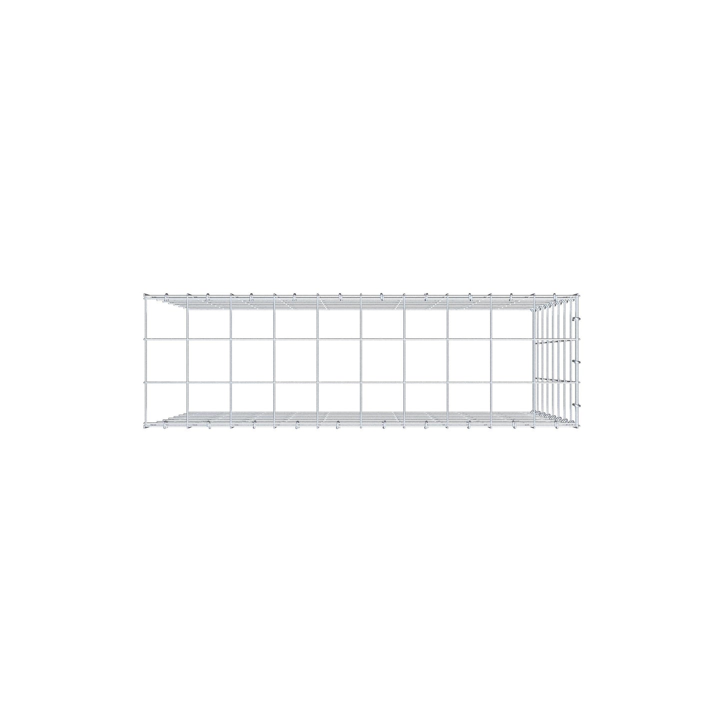 Add-on schanskorf type 4 100 cm x 80 cm x 30 cm (L x H x D), maaswijdte 10 cm x 10 cm, C-ring