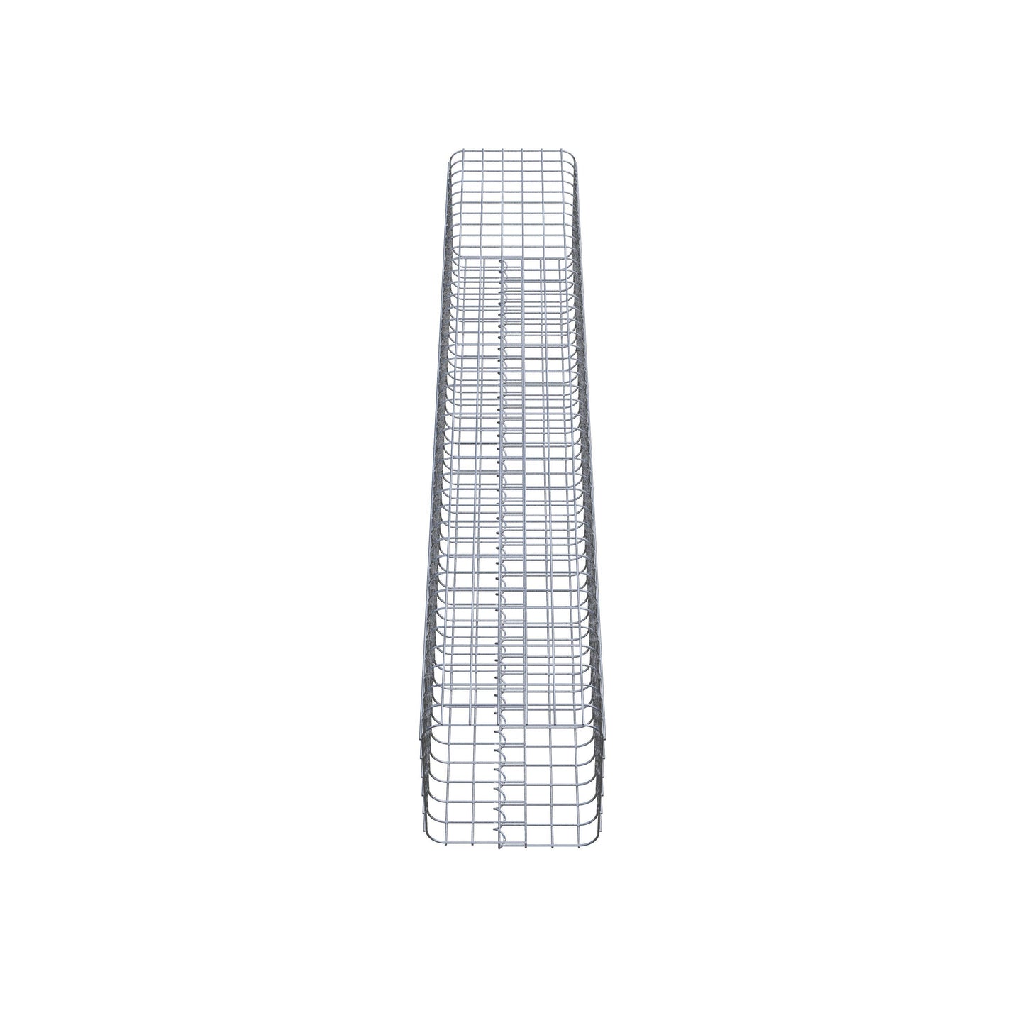 Colonna rettangolare in gabbione zincato a caldo, 32 cm x 32 cm, 200 cm di altezza, MW 5 cm x 5 cm